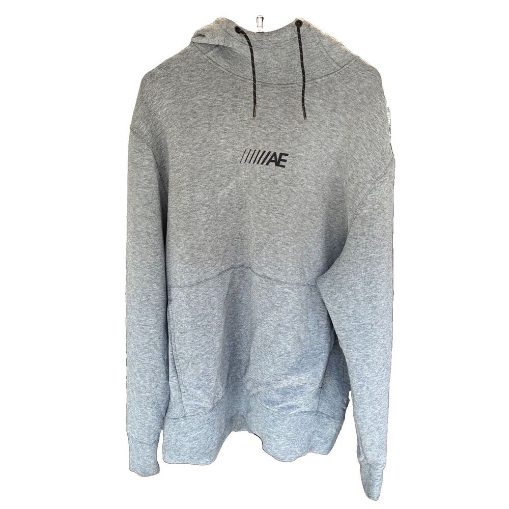 American Eagle 24/7 Men’s Pullover Hoodie Logo Sleeve Pockets Fleece Size XL